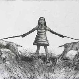 Chris Salmon – Girl with Two Dogs