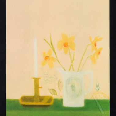 Craigie Aitchison Daffodils and Candlestick