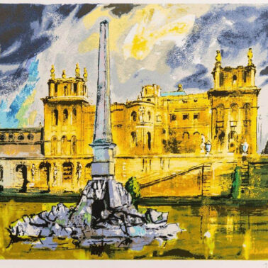 John Piper Blenhiem Palace Duchene Fountain Screenprint 1989