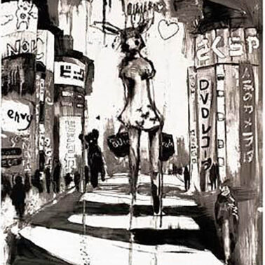 Antony Micallef Giant Freak lithograph 2005 78 x 53 cm framed