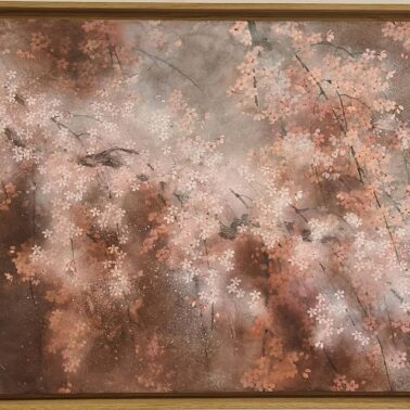 Yiching Chen Souffle, 2013 Nihonga Pigments on paper mounted on wood, 65 x 185 cm framed £11,500.00
